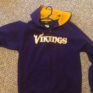 NFL Minnesota Vikings zip up jacket boys large